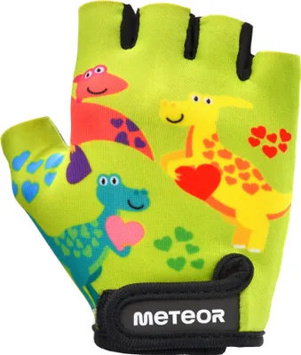 Produktbild von Meteor Kinder Fahrradhandschuhe, Bike Gel BMX Handschuh, Jungen Fahrrad-Handschuhe, Mädchen Radhandschuhe XS Dino