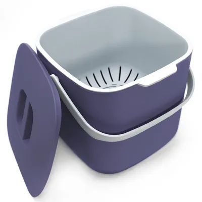 Image de Omgoods - Poubelle de compostage pour cuisine avec couvercle, 4 litres