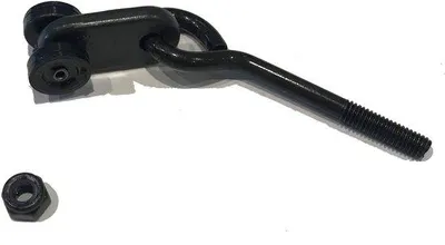 Zdjęcie produktu dla Zestaw 18 sztuk metalowych rolek do mocowania konstrukcji dachowych pergoli i pawilonów, kolor czarny, wymiary 5 x 2,5 cm, w zestawie nakrętki