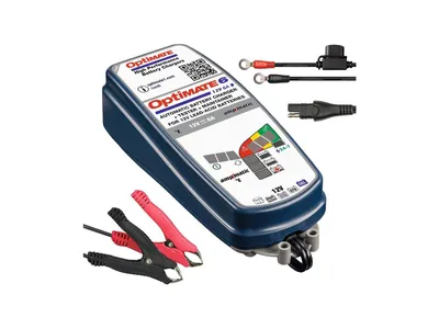 Produktbild von Optimate 6 Silver Ladegerät für Standardbatterien aus Säure, AGM und Gel 12V von 3 bis 144 Ah. Stromstärke 6A