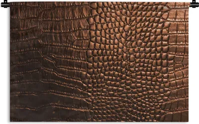 Produktbild von MuchoWow® Wandteppich Wandbehang Das braune Leder eines Krokodils 150x100 cm Tapisserie Dekoration Wandtuch - Waschbar - Tapisserien - Wand-Decke