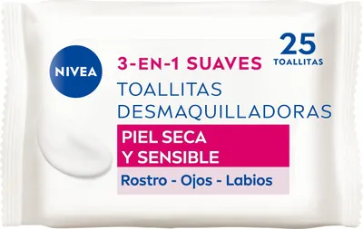 Obrázok produktu pre Jemné odličovacie obrúsky 3 v 1, 25 ks