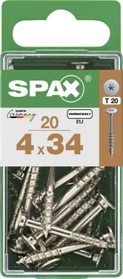 Produktbild von Spax Möbelbauschrauben 4.0 x 34 mm TX 20 - 20 Stk.