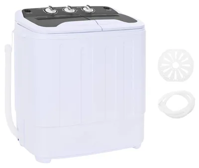 Obrázek produktu pro Mini pračka s dvojitou náplní, kapacita 3,6 kg, černá a bílá
