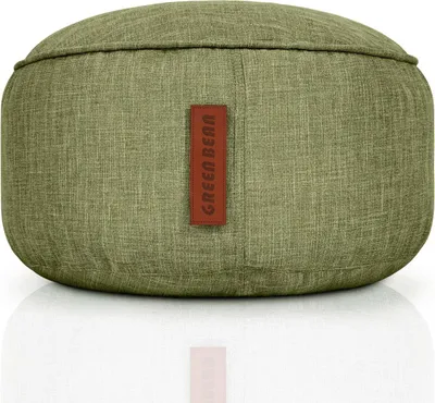 Produktbild von Green Bean® Sitzhocker "Home Linen" 45x25cm mit EPS Perlen Füllung - Fußhocker für Sitzsäcke - Grün