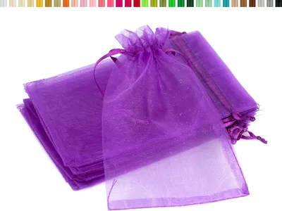 Organzasäckchen 10x15cm dunkel lila purpur dunkles magenta violett dunkellila