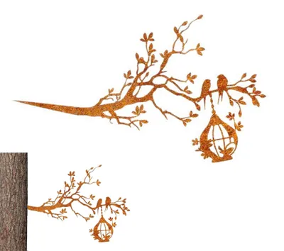 Dekorative Rostvögel aus Metall, 30 cm, für Garten und Außenbereich
