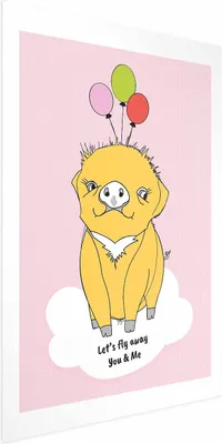 Produktbild von Posterpapier Poster - Sky Pig 60x90 cm Für Kinder e-A-0112-ao-a