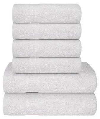Produktbild von Handtuch-Set, 6-teilig, 100 % Baumwolle, Weiß, 360 g/m²