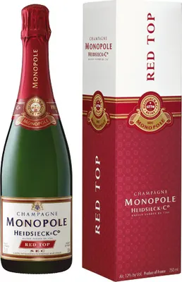 Produktbild von Heidsieck & Co. Monopole Red Top Champagner sec in Geschenkpackung Champagne Frankreich | 12 % vol | 0,75 l