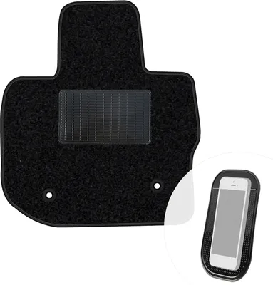 Produktbild von moto-MOLTICO Fahrer Fußmatte Auto Velours Fahrerseite Autoteppiche Schwarz Fahrermatte 1-teilig passend für BMW i3 2013-2022