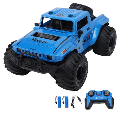 Obrázek produktu pro 1:16 RC terénní auto 2,4 GHz, dálkově ovládaný terénní model, terénní vozidlo, terénní auto s pohonem všech kol a LED světly, dálkové ovládání s dosahem 30 m, doba jízdy 25 minut, 2 baterie