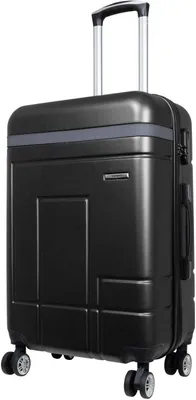 Produktbild von Reisekoffer mittelgroß Genf 60L Hartschale Trolley ABS schwarz