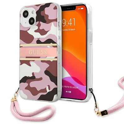 Obrázok produktu pre Puzdro Guess GUHCP13MKCABPI, pre iPhone 13 6,1", ružové
