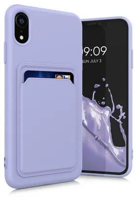 Produktbild von kwmobile Handyhülle für Apple iPhone XR Hülle mit Kartenfach - TPU Case - Kabelloses Laden - Schutzhülle Cover in Lavendel