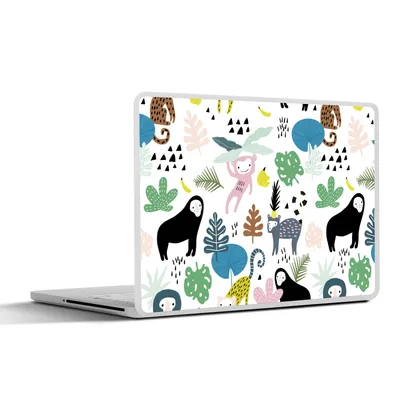 Produktbild von MuchoWow® Laptop Aufkleber Sticker Cover Tiere - Pflanzen - Dschungel 30x22 cm - Laptop-Sticker