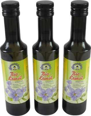 Produktbild von Leinöl kaltgepresst "Spreewälderin" 3er Pack (3 Flaschen à 250 ml)