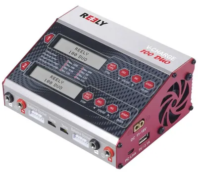 Immagine prodotto di Reely V-Charge 100 Duo Modellbau-Multifunktionsladegerät 12 V, 230 V 10 A (RE-8273856)