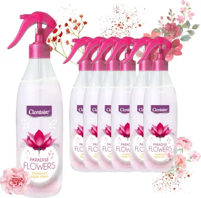 Produktbild von CLENTAIRE Lufterfrischer & Textilerfrischer Paradise Flowers 12 x 425ml