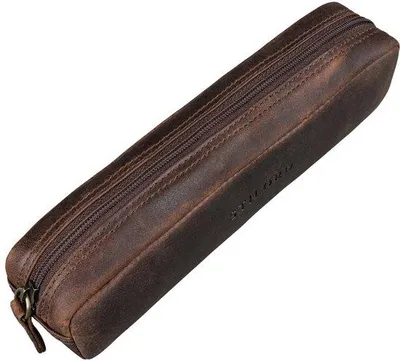Produktbild von Braunes Leder-Etui Vintage Retro Damen Herren Tasche