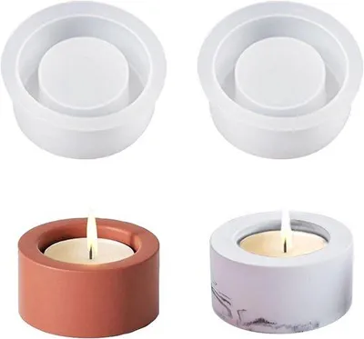 Produktbild von Silikon-Kerzenhalter mit Löchern, 2-teilig, Beton-Gussform für DIY-Kunst