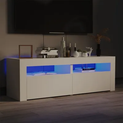 Produktbild von Möbel TV-Schrank mit LED-Leuchten Weiß 120x35x40 cm - TV-Schränke 804355