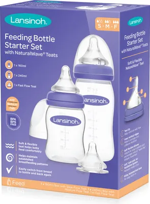 Zdjęcie produktu dla Zestaw startowy butelek do karmienia LANSINOH, 160ml+240ml, 76310