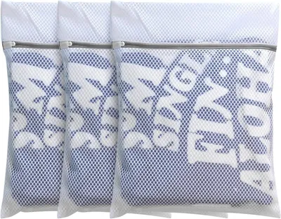 Produktbild von MODFU 3 Stück Wäschenetz für Waschmaschine, Wäschesack wäschebeutel mit Reißverschluss, Laundry Bag für Empfindliches Mäntel, Bluse, Schuhe, BH, Socken, Babykleidung Usw 40x50cm