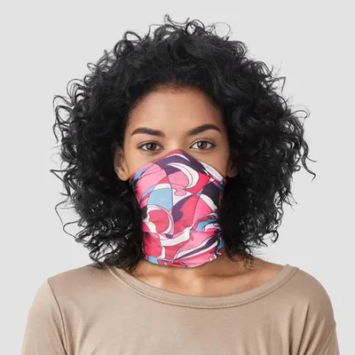Produktbild von Rosa gemusterter Halsschal Gesichtsbedeckung