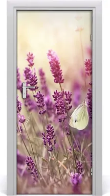 Produktbild von Tulup Türaufkleber 85x205 cm Dekorative Aufkleber Selbstklebend Wasserdichte Tapete Abnehmbar Schlafzimmer Wohnzimmer Wohnkultur - Lavendelblüten