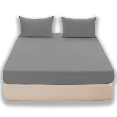 Zdjęcie produktu dla Prześcieradło 90x200cm z gumką Bawełna World jersey Szary wysoka zakładka GK02