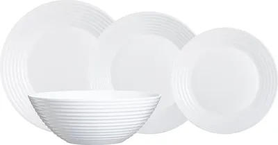 Obrázok produktu pre Harena Elegantný a rafinovaný biely 19-dielny jedálenský servis LUMINARC
