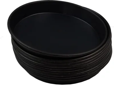 Produktbild von 10 Stück Pizzablech rund aus Blaublech Ø 18 cm schwere Profiqualität
