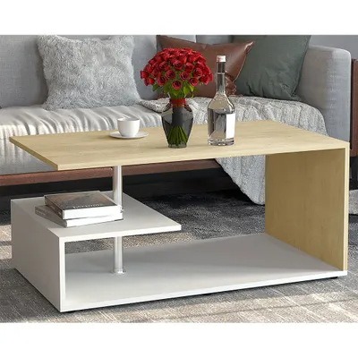 Produktbild von VCM Holz Couchtisch Sofatisch Wohnzimmertisch Beistelltisch Kaffeetisch Maliso M