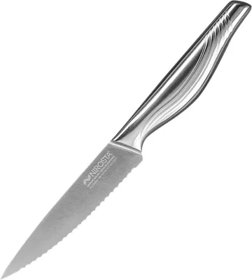 Produktbild von NIROSTA Küchenmesser gezahnt SWING, aus Edelstahl mit Wellenschliff-Klinge