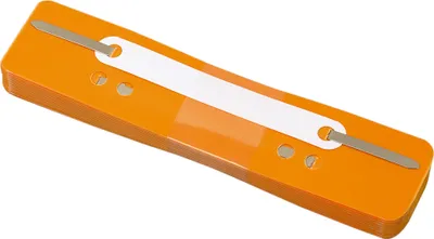 Produktbild von Heftstreifen 3179 kurz Kunststoffdeckleiste orange 25 Stück Packung mit 10 Stück