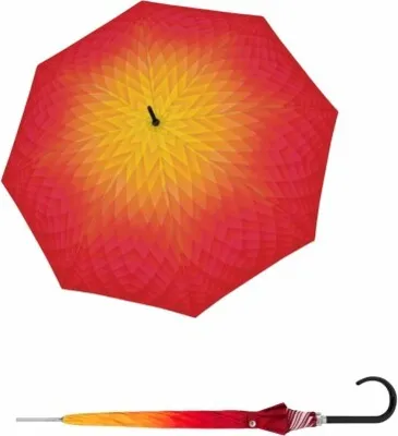 Obrázek produktu pro Doppler Carbonsteel Long AC Fusion red/yellow - dámský holový vystřelovací deštník