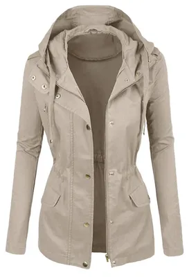 Productafbeelding van Dames Parka met Kap en Winddichte Eigenschappen voor Buiten