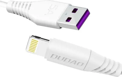 Zdjęcie produktu dla Kabel Dudao, USB do Lightning, 5A, 1M, biały