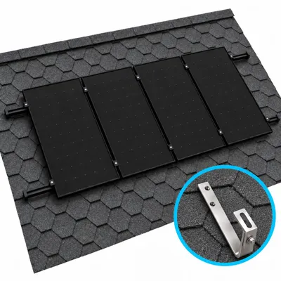 Produktbild von 2x Basis Montageset Bitumendach Schwarz – Solarmodul-Halterung, PV-Befestigung auf Bitumen, für Balkonkraftwerk