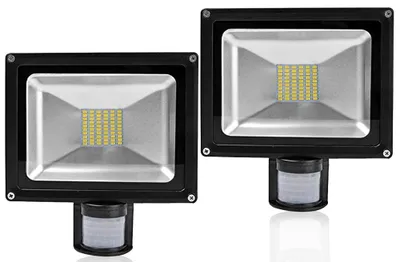 Immagine prodotto di Greenmigo set di 2 proiettori LED 50W + rilevatore di movimento bianco caldo lampada faretto da esterno IP65 impermeabile