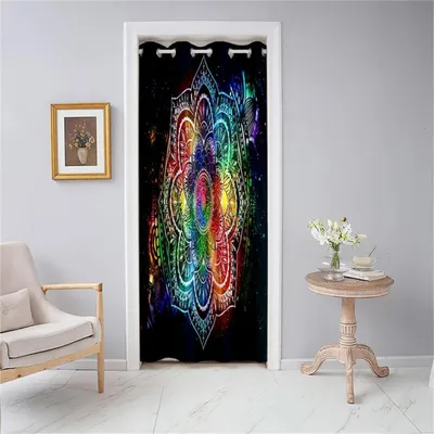 Obrázok produktu pre Záves na dvere, nepriehľadný, s okami, 130x150 cm, farba 1