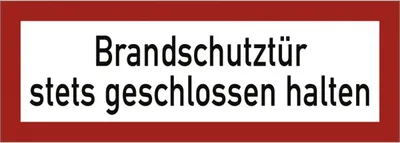 Produktbild von Dreifke® Aufkleber Brandschutztür stets geschlossen halten, Folie, 210x74 mm