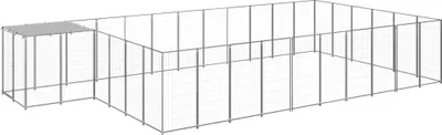 Zdjęcie produktu dla Kojec dla psa, srebrny, 19,36 m², stalowy