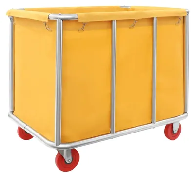 Produktbild von Wäschewagen - Wäschekorb mit Rollen - Oxford-Gewebe 90×65×80 cm - Tragkraft 118 kg - Gewerblich - Gelb