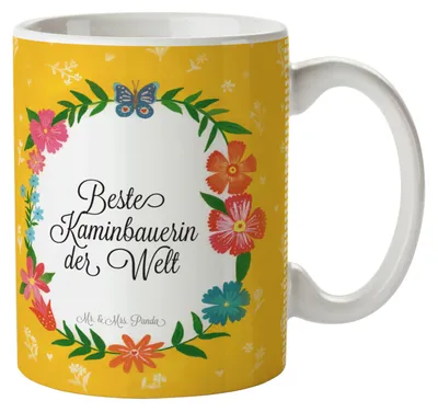 Produktbild von Mr. & Mrs. Panda Becher Kaminbauerin - Geschenk, Tasse, Teetasse, Abschluss, kaffeetasse bedruckt, Teebecher, Bedruckte, Beruf