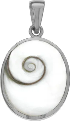 Produktbild von Anhänger 925/- Sterling Silber rhodiniert 3,0 cm Muschelkernperle