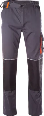 A pair of work pants on a white background.