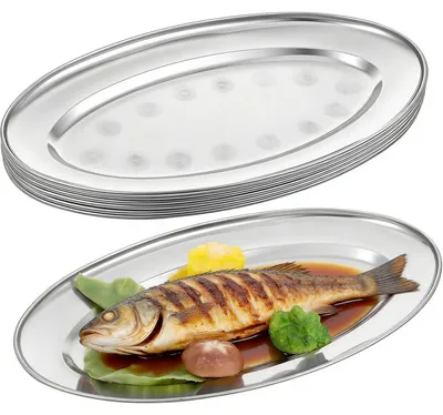 Zdjęcie produktu dla Zestaw do pieczenia i grillowania ryb ze stali nierdzewnej, składający się z 6 elementów