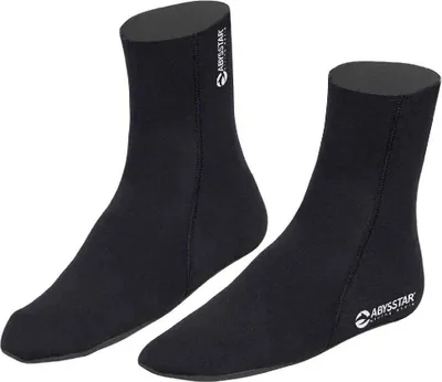 Produktbild von ABYSSTAR Neoprensocken Wassersportbekleidung 15 mm Schwarz L Tauchen